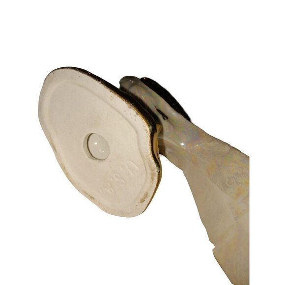 Vintage Bel-Air Pottery USA Lusterware with Gold Gifting Set of 3 Peacocks - Picture 7 of 16